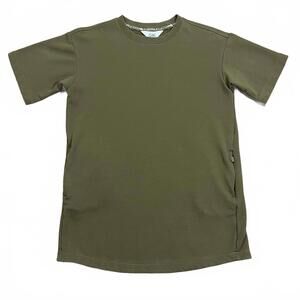 Athleta Girl Retrochill T Shirt Dress Olive Green Size 7